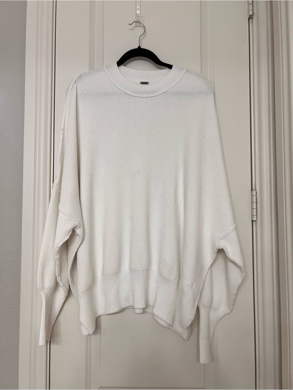 Free People White Oversized Sweater